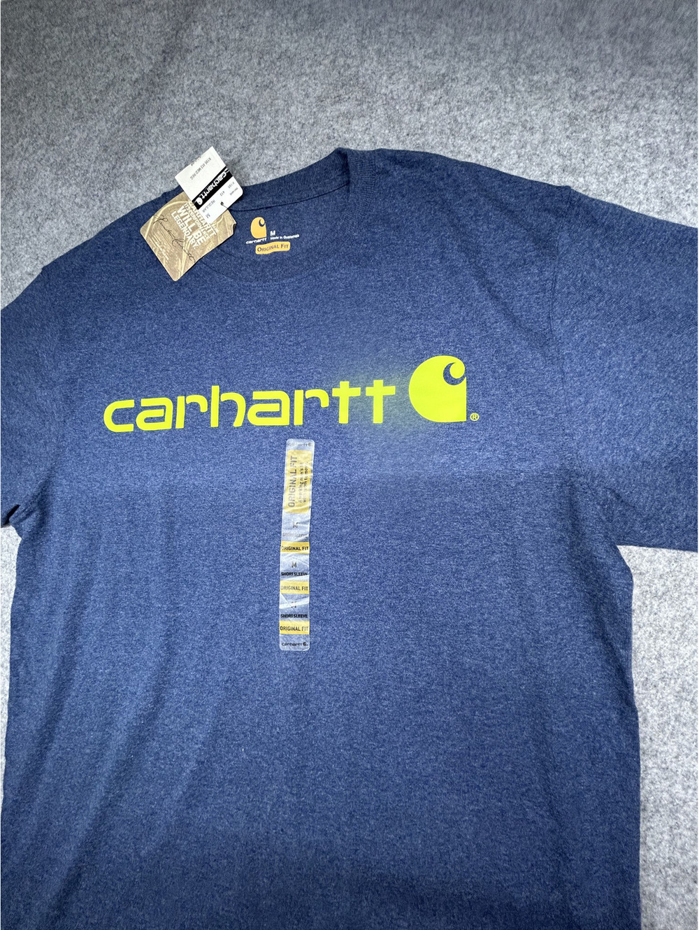 Carhartt Original Fit T Shirt Heather Blue Mens M Short Sleeve Work Tee Rugged